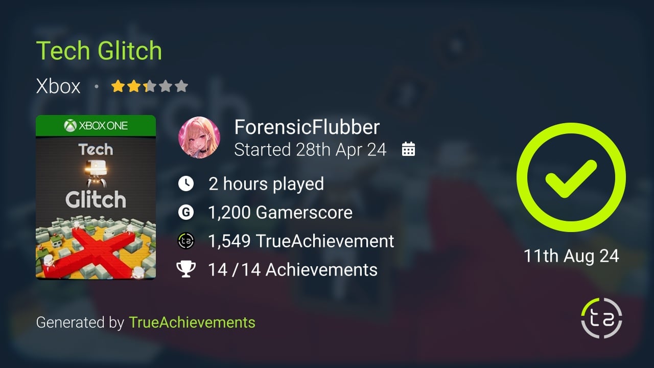 Tech Glitch achievement summary